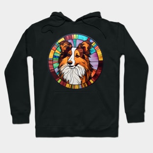 Stained Glass Sheltie Hoodie